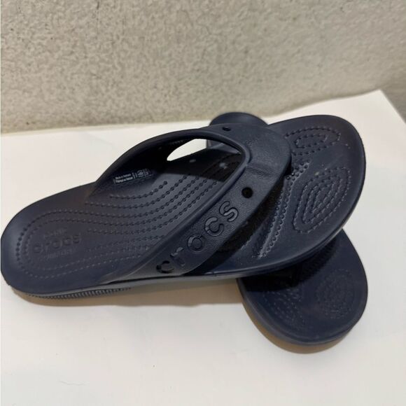 CROCS Unisex Baya II Flip Flops Men5  W7 Navy blue - Picture 2 of 6